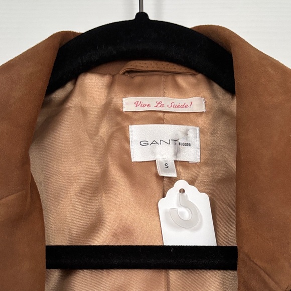 Women’s Brown Real Suede Trench Coat - Picture 3 of 3